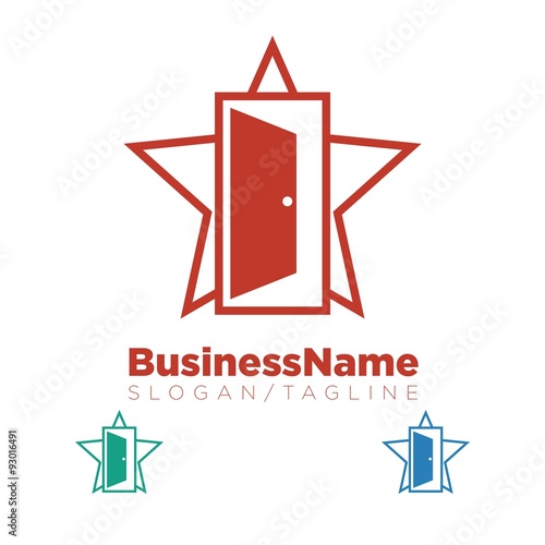 Door vector logo icon