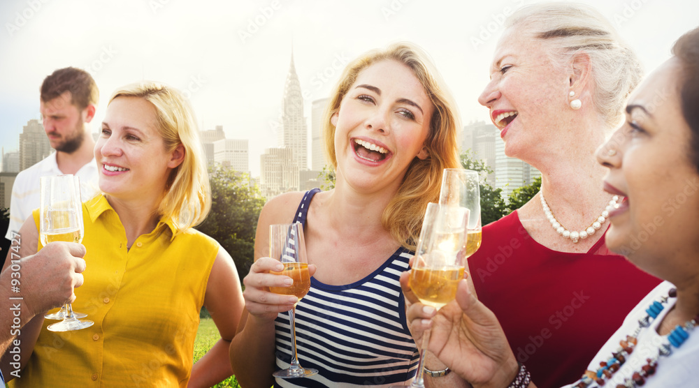 Diverse People Friends Hanging Out Drinking Concept Diverse People Friends Hanging Out Drinking Concept