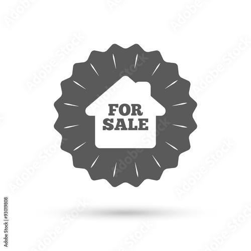 For sale sign icon. Real estate selling.