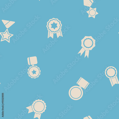 Seamless background with awards symbols for your design
