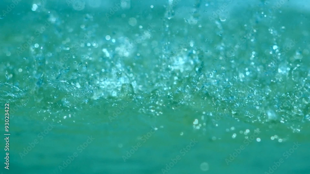 Fountain water drops in slow motion Fountain water drops in slow motion