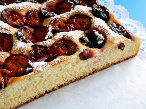 fruit cake with plums