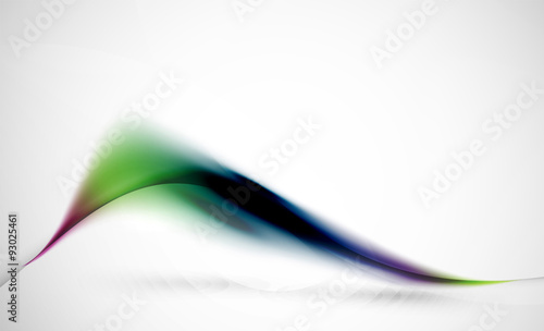 Wave abstract background, green blue and purple colors