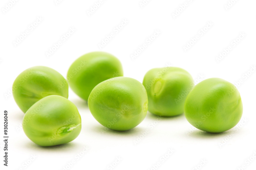 fresh green peas isolated on a white background fresh green peas isolated on a white background