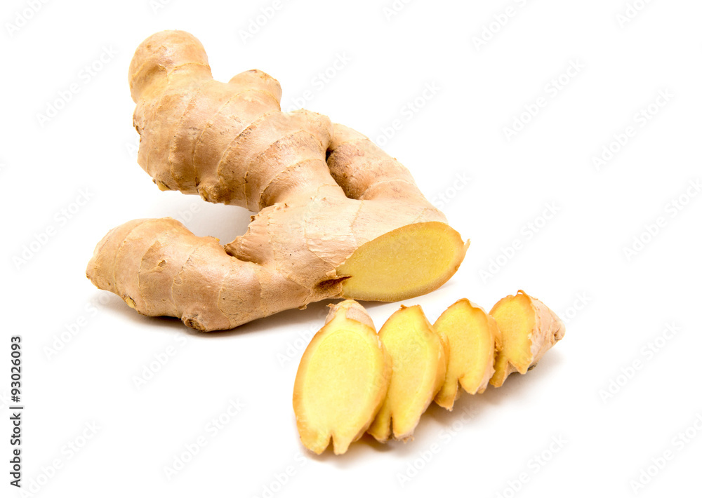 ginger on white background ginger on white background