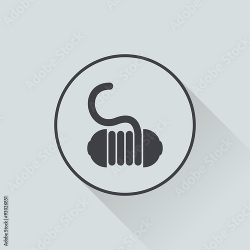 Illustration of fishing and fish icon