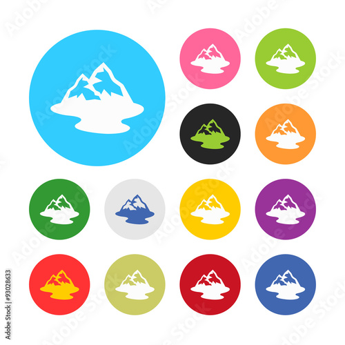 Illustration of fishing and fish icon