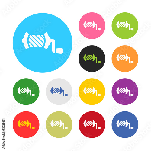 Illustration of fishing and fish icon