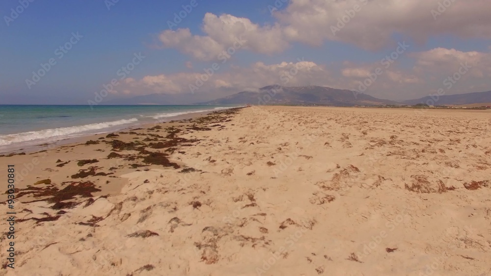 Aerial View From Flying Drone on Tarifa Area Aerial View From Flying Drone on Tarifa Area