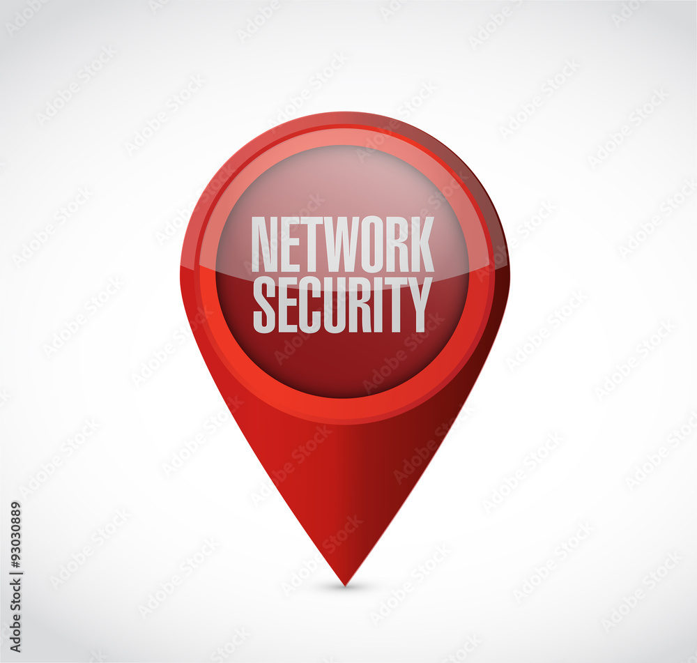 network security pointer sign concept network security pointer sign concept
