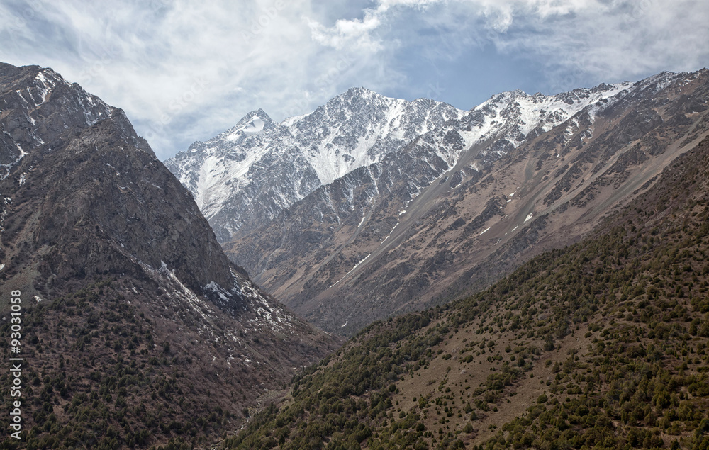 Mountain landscape. Kyrgyzstan. Ala-Archa.
