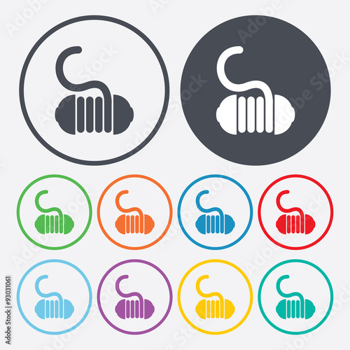 Illustration of fishing and fish icon