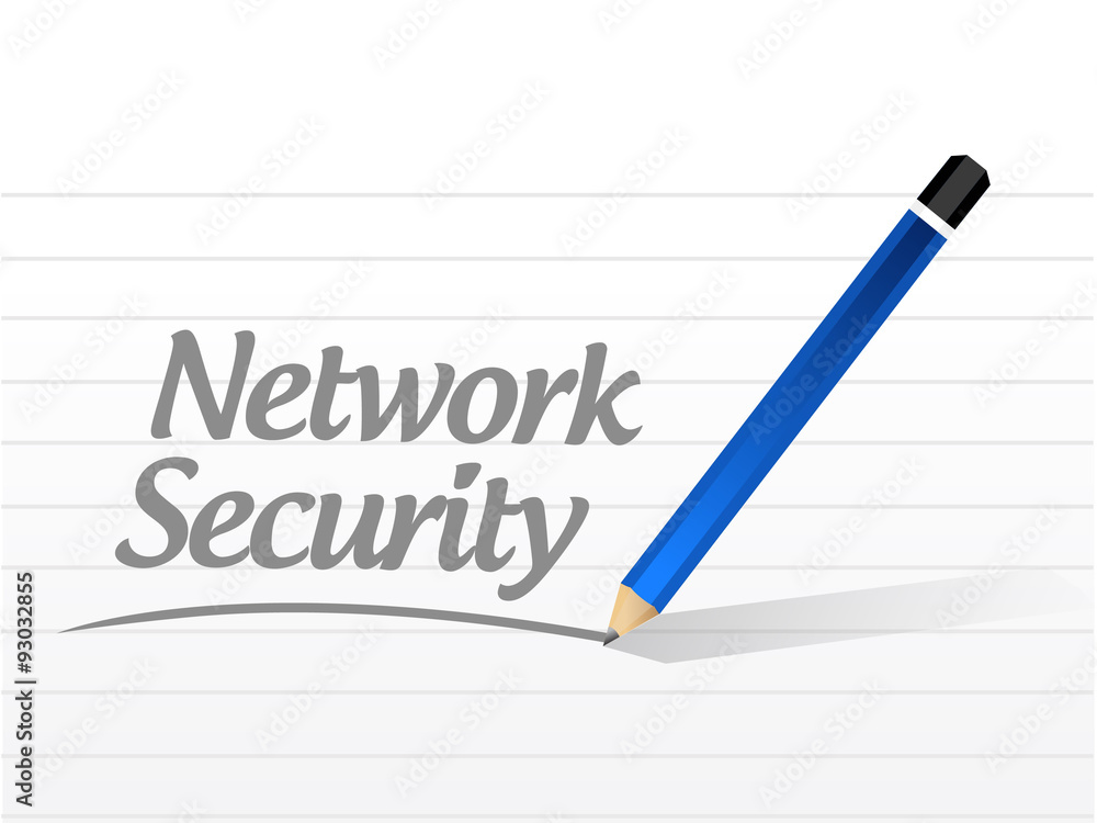 network security message sign concept network security message sign concept