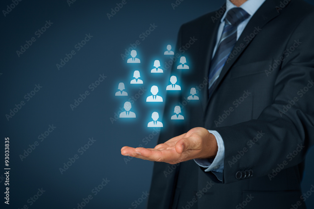 Customer or employees care concept Customer or employees care concept