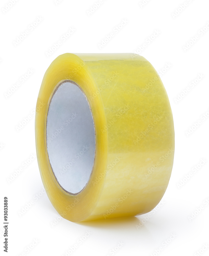Roll of transparent adhesive tape isolated on white background Roll of transparent adhesive tape isolated on white background