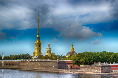 Peter and Paul fortress Russia St. Petersburg view Neva river