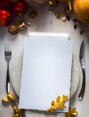 art happy thanksgiving day dinner invitation