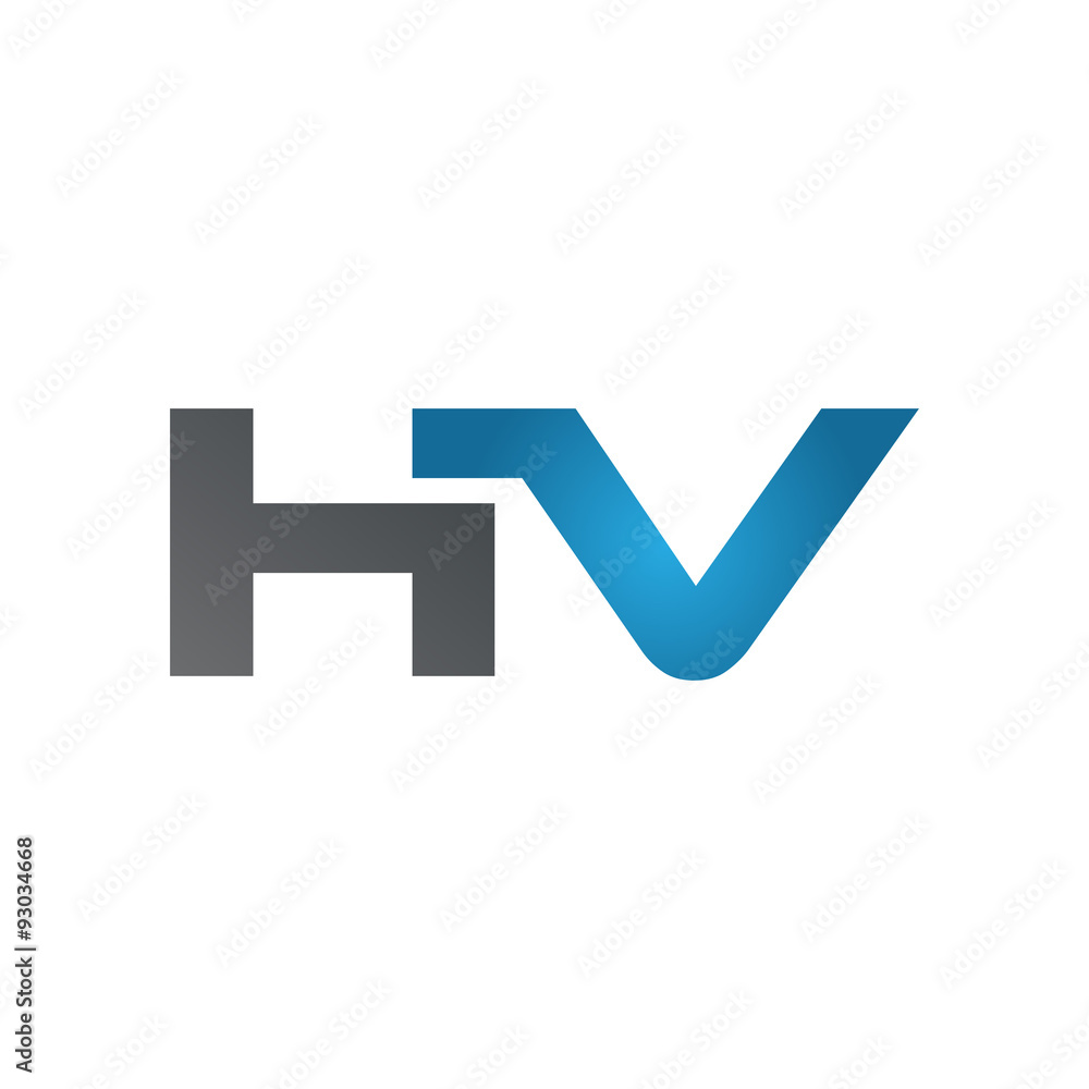 HV company linked letter logo blue HV company linked letter logo blue