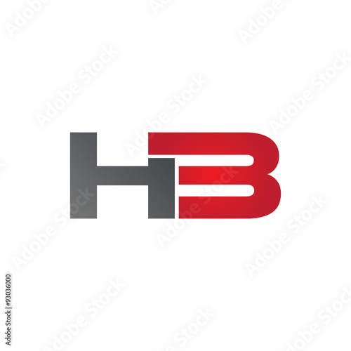 HB company linked letter logo red