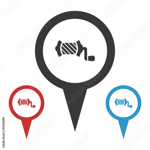 Illustration of fishing and fish icon