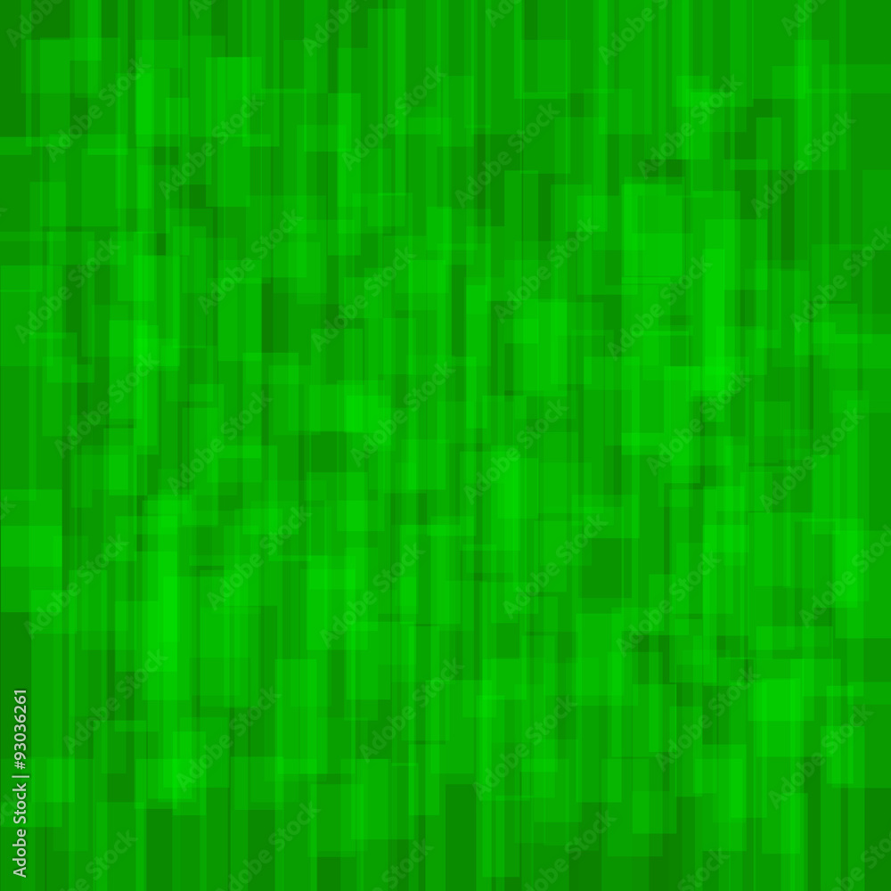 Abstract Green Background with Rectangles. Vector
