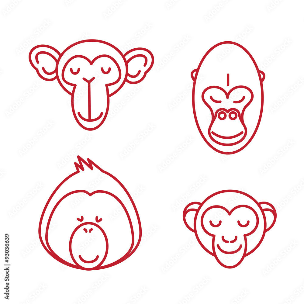 Funny Animal Vector illustration Icon Set Funny Animal Vector illustration Icon Set