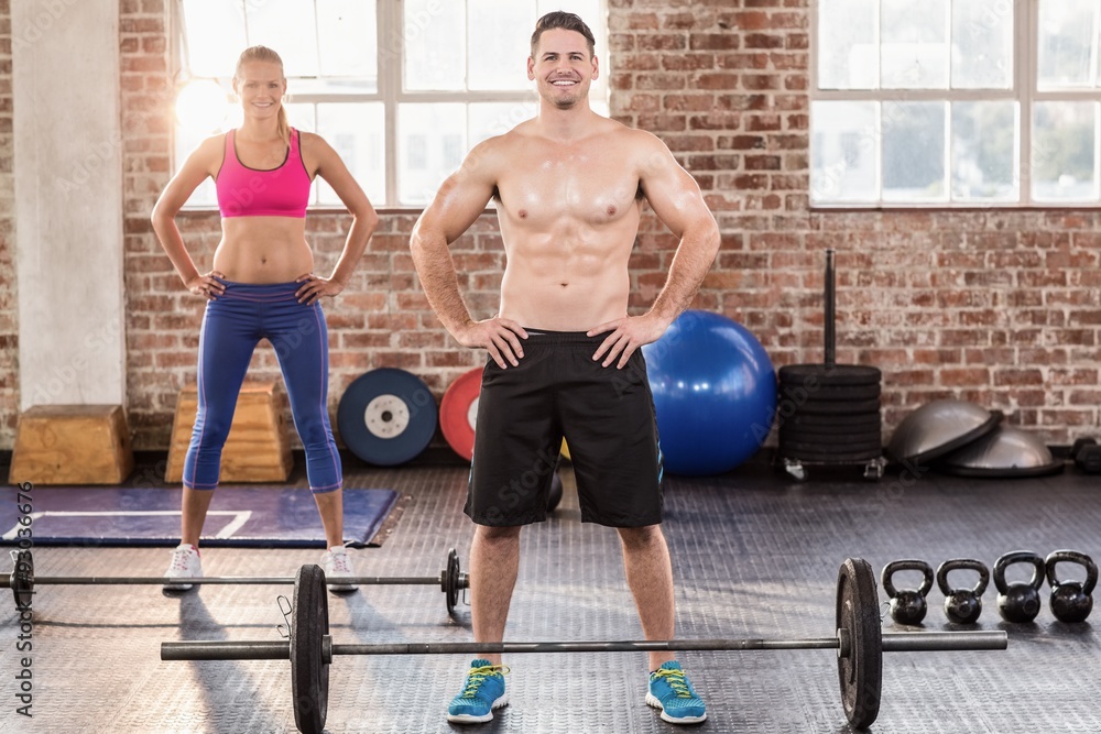 Two fit people working out Two fit people working out