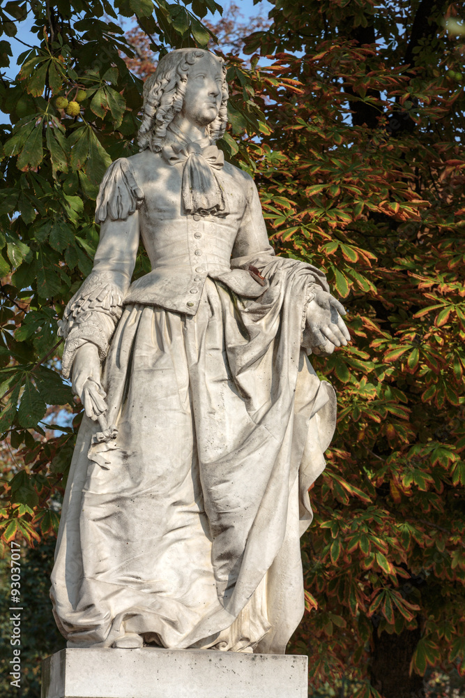 Statue in Luxembourg garden of Luxembourg Palace, Paris, France