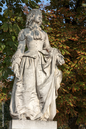 Statue in Luxembourg garden of Luxembourg Palace, Paris, France