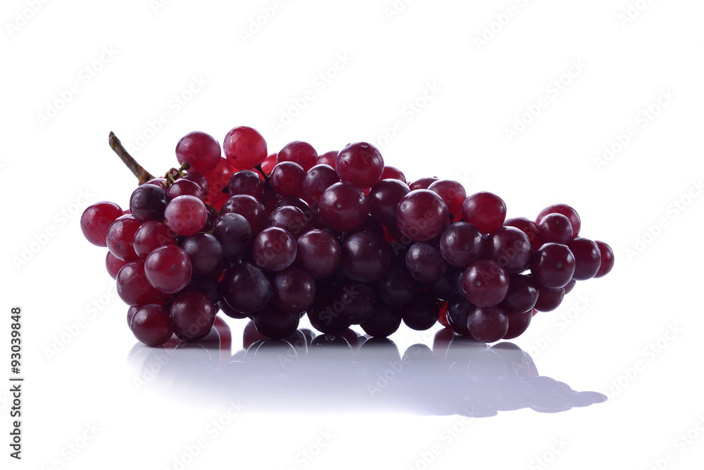 Grapes isolated on over white background