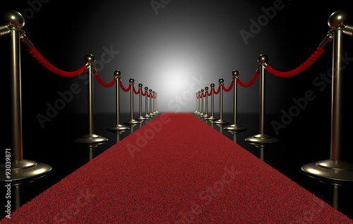 Red carpet on black