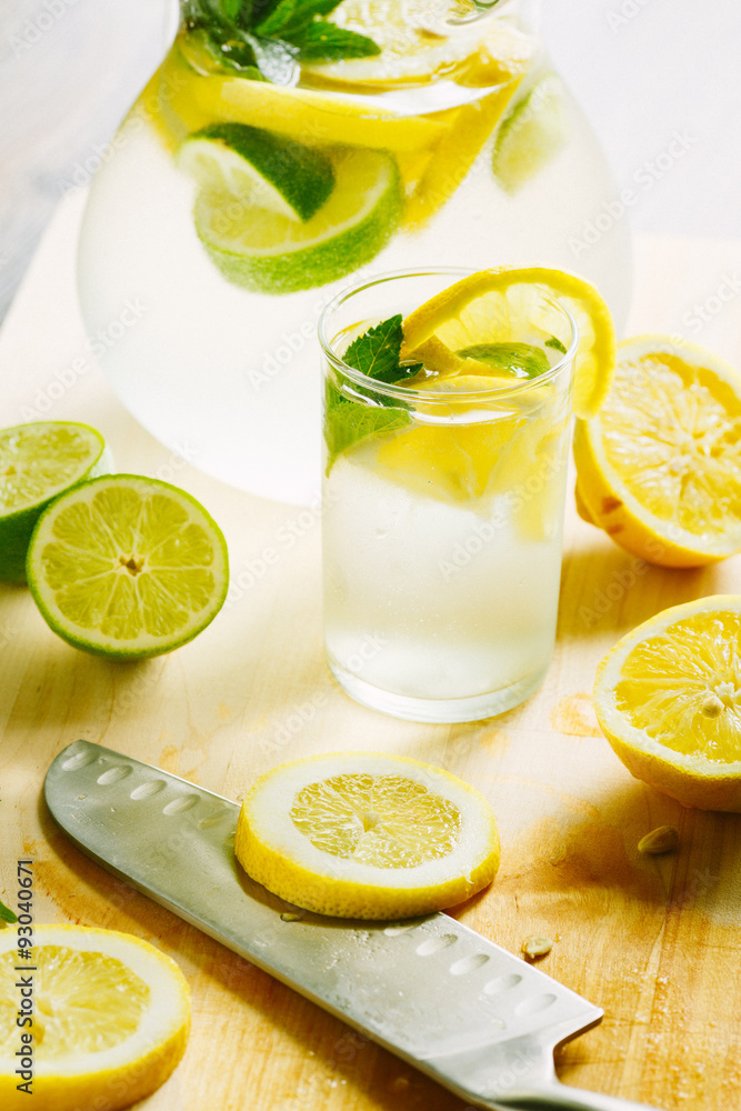 Fresh lemonade. Freshly squeezed lemon juice Fresh lemonade. Freshly squeezed lemon juice