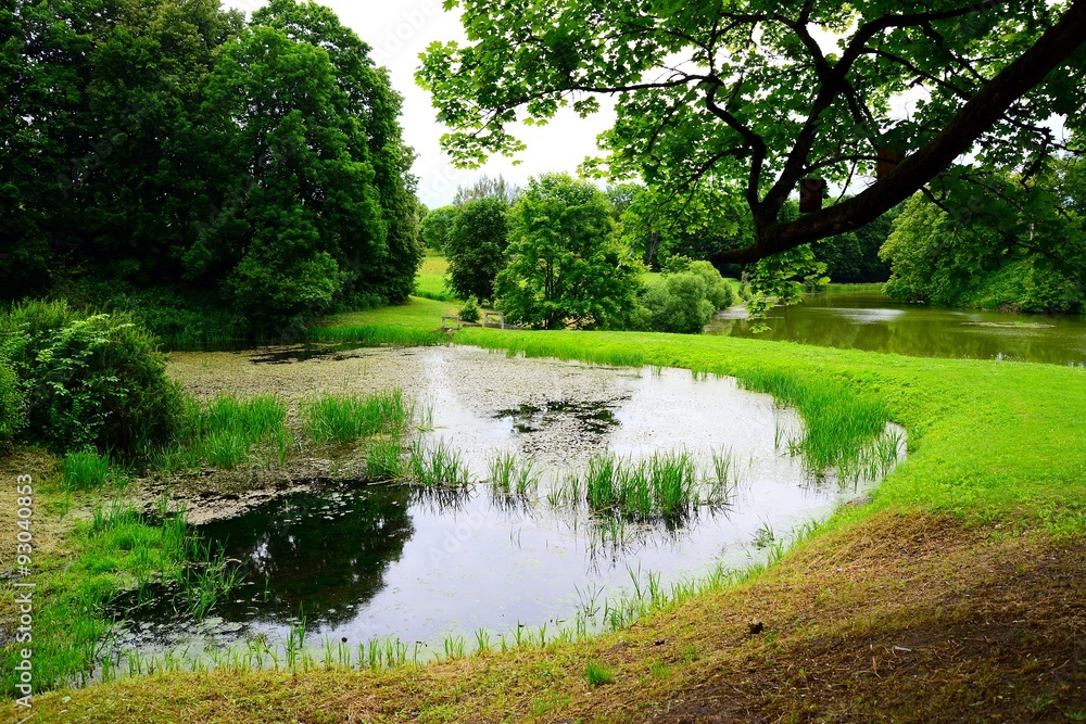 Ponds of Panemune old castle ensemble on June 27, 2015 Ponds of Panemune old castle ensemble on June 27, 2015