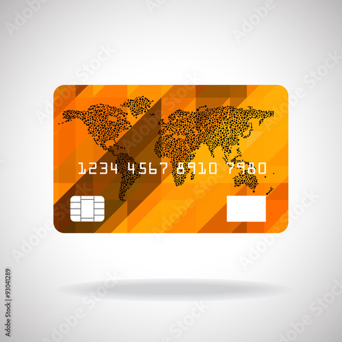 Credit card icon isolated on white background. Vector illustration. Eps10