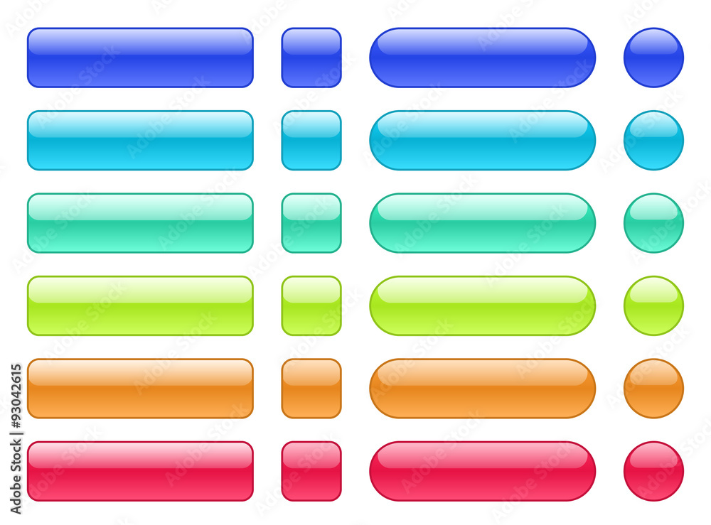 Set of colored web background buttons Set of colored web background buttons