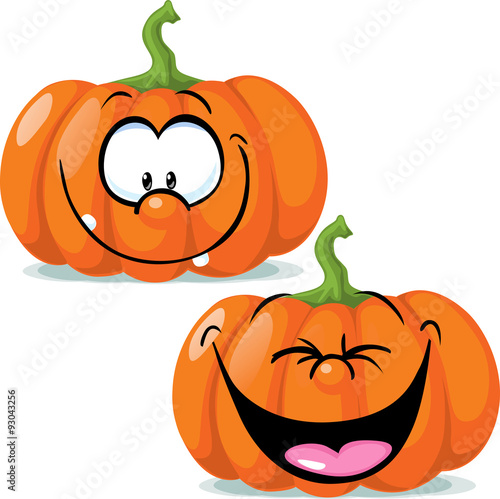 funny pumpkin character - vector illustration