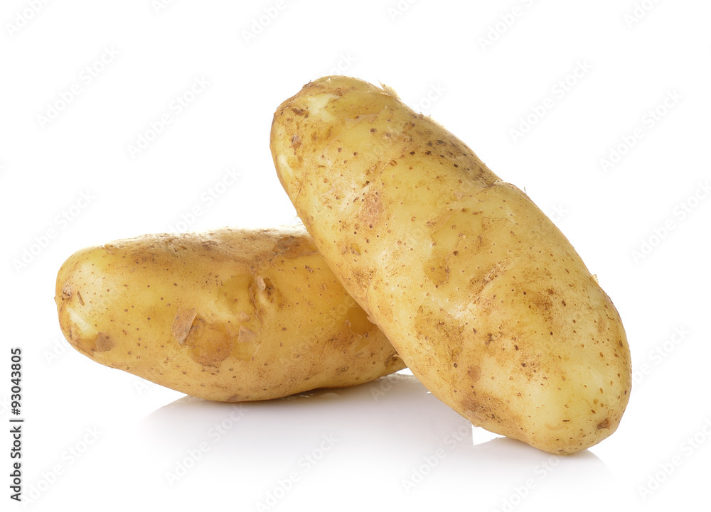 potato on white background