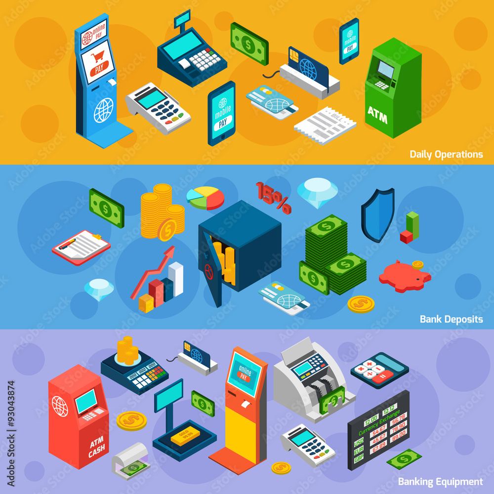 Banking Banner Set Banking Banner Set