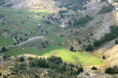 Lovcen National Park, Montenegro. Mountain view. Lovcen Mountains. View of the mountain valley.