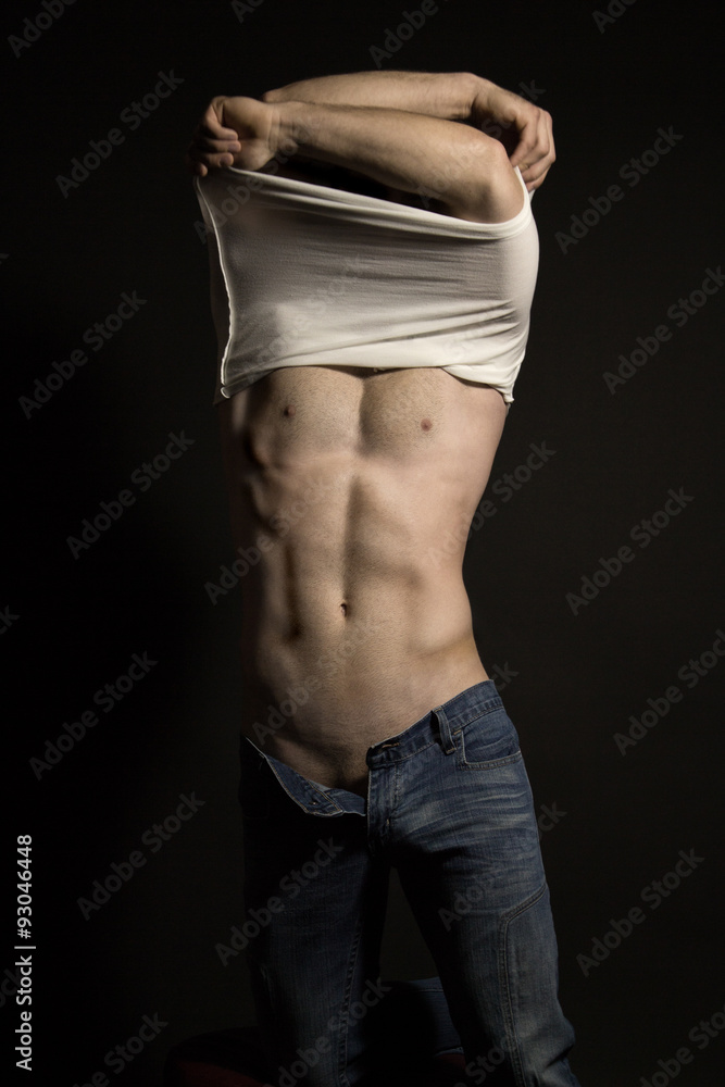 Beautiful young man, sexy, naked and muscular, Beau jeune homme sexy,  musclé et torse nu Stock Photo | Adobe Stock