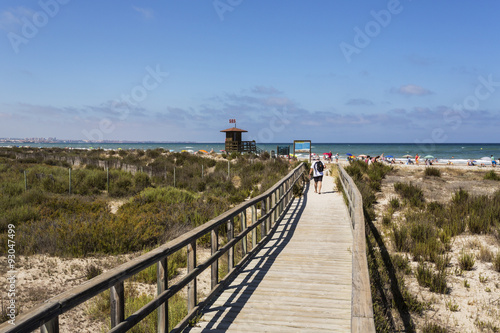 Wallpaper Mural Bridge over sand, San Pedro del Pinatar, Región de Murcia, Spain Torontodigital.ca