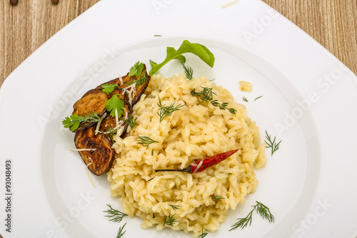 Risotto with eggplant