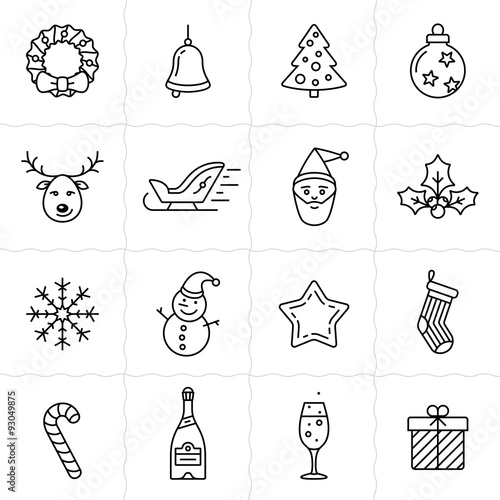 Christmas icons set - Simplus series