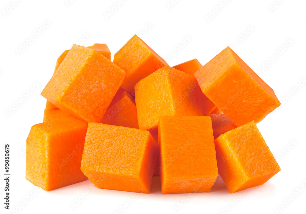 Pumpkin vegetable cube slice Pumpkin vegetable cube slice