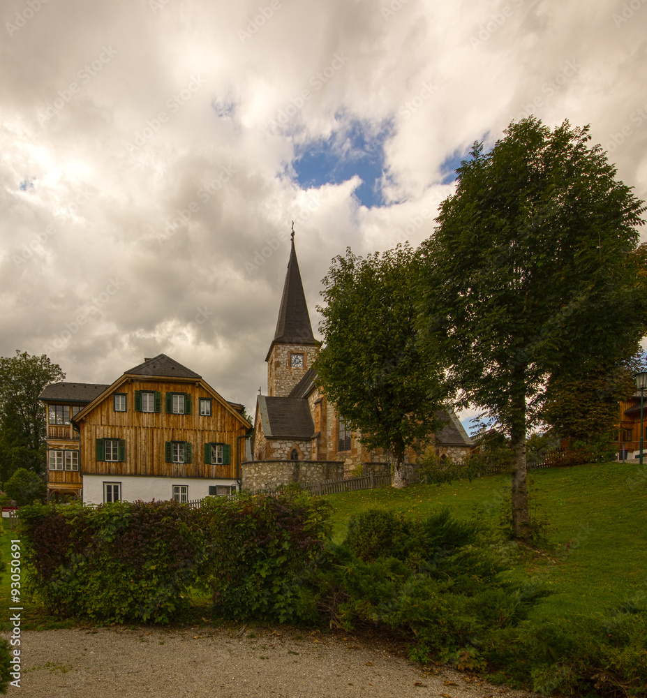 Das Dorf  Altausse in der Steiermark (Österreich)