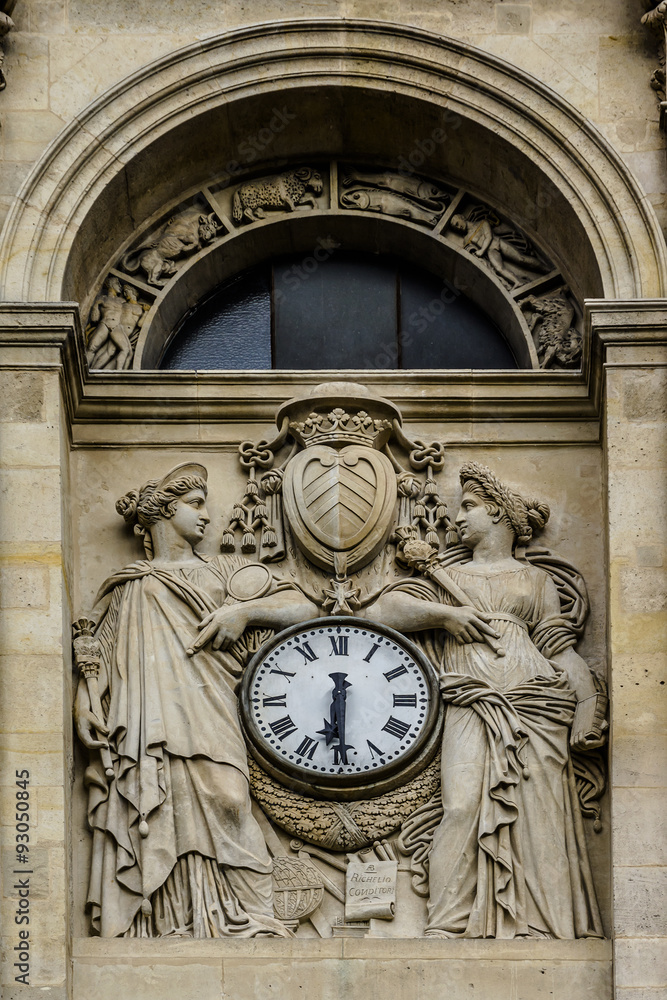 Fragment of Sorbonne edifice. Paris.