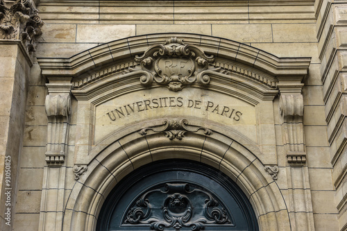 Fragment of Sorbonne edifice. Paris.