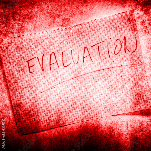 Evaluation....  photo