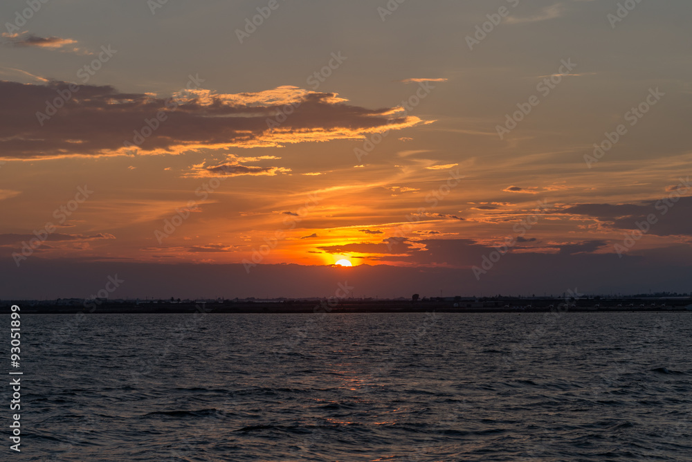 Fototapeta premium Sunset. Mediterranean Sea. Spain. 