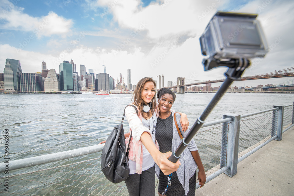 Fototapeta premium Selfie at Manhattan Bridge